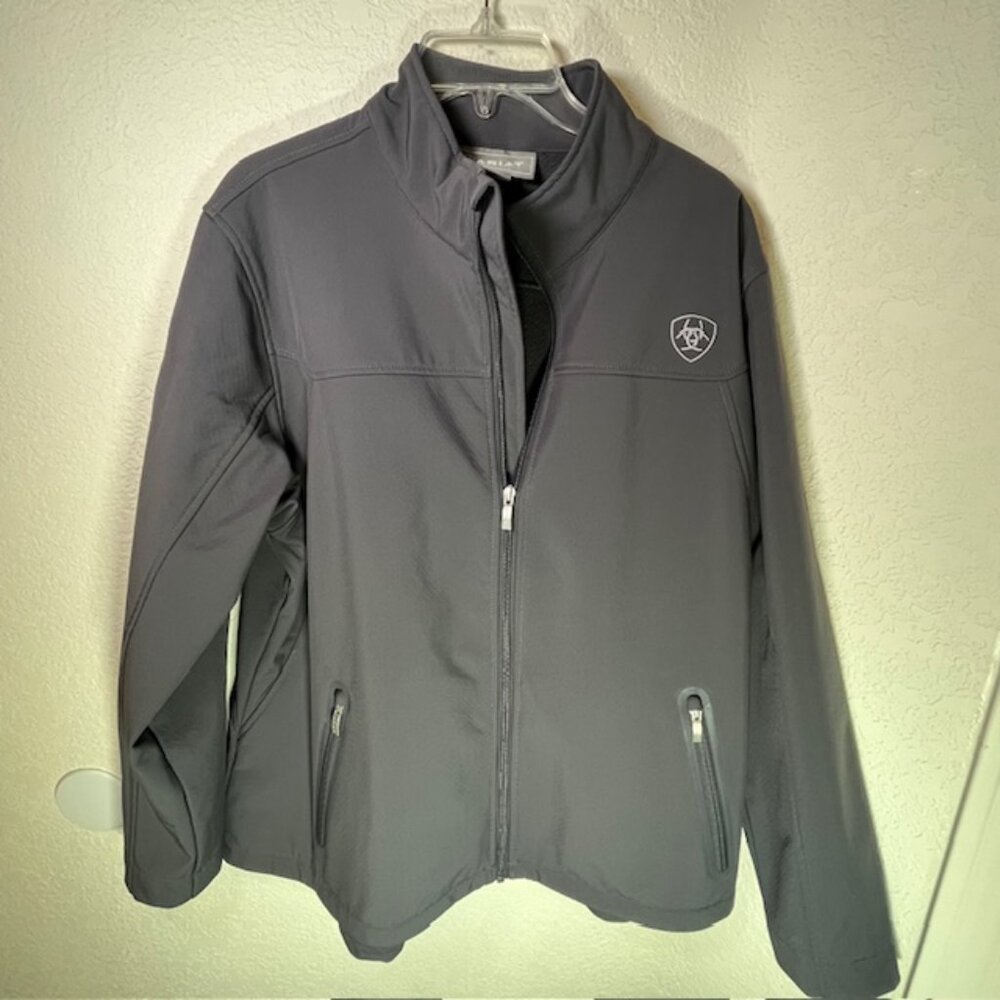 Ariat Gray Softshell Full Zip Jacket With Embroid… - image 8